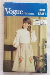 8697 ERICA WILSON FLARE SKIRT, EMBROIDERY TRNSFR PATTERN 8-16